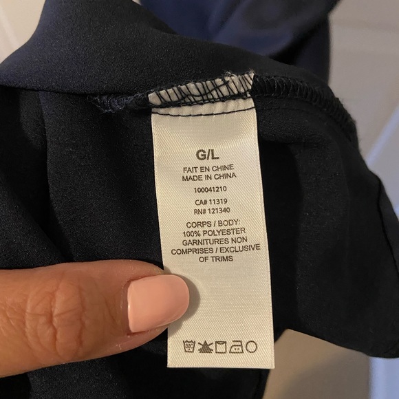 Satin Hi-Lo Slip Dress in navy - Picture 4 of 4